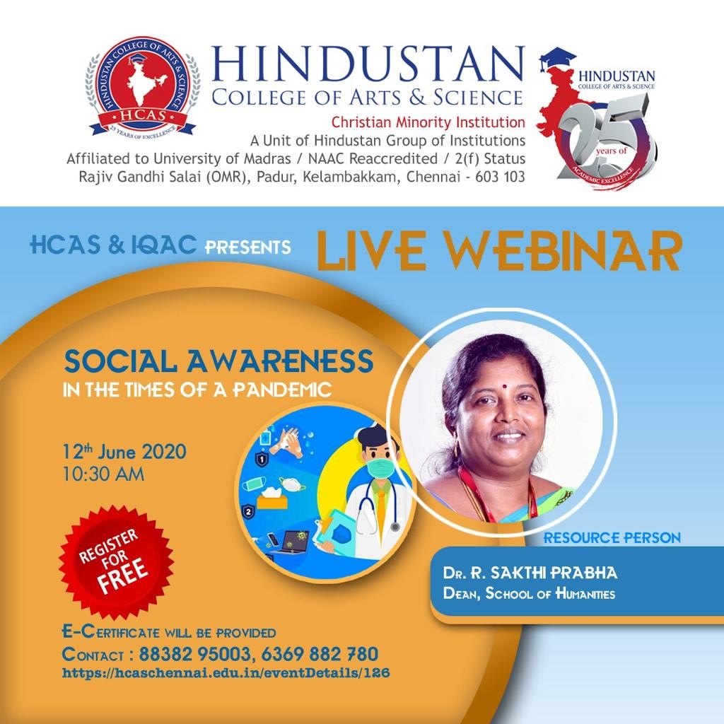 Webinar on Social awareness in the time of a Pandemic