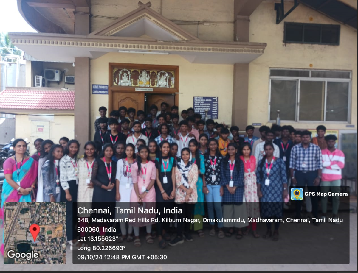 An industrial visit to Modern Bakers, Madhavaram, was organized for first-year B.Com (CS) students on 9th October 2024 to provide them with insights into the manufacturing, storage, and distribution processes of bakery products. 