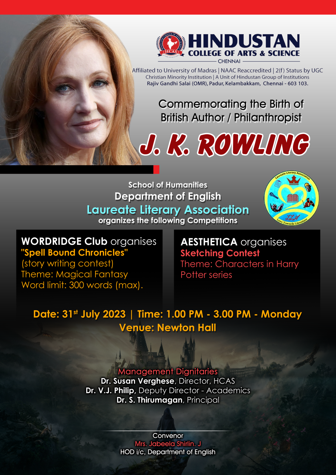 Birthday Commemoration of renowned author J.K. Rowling 
