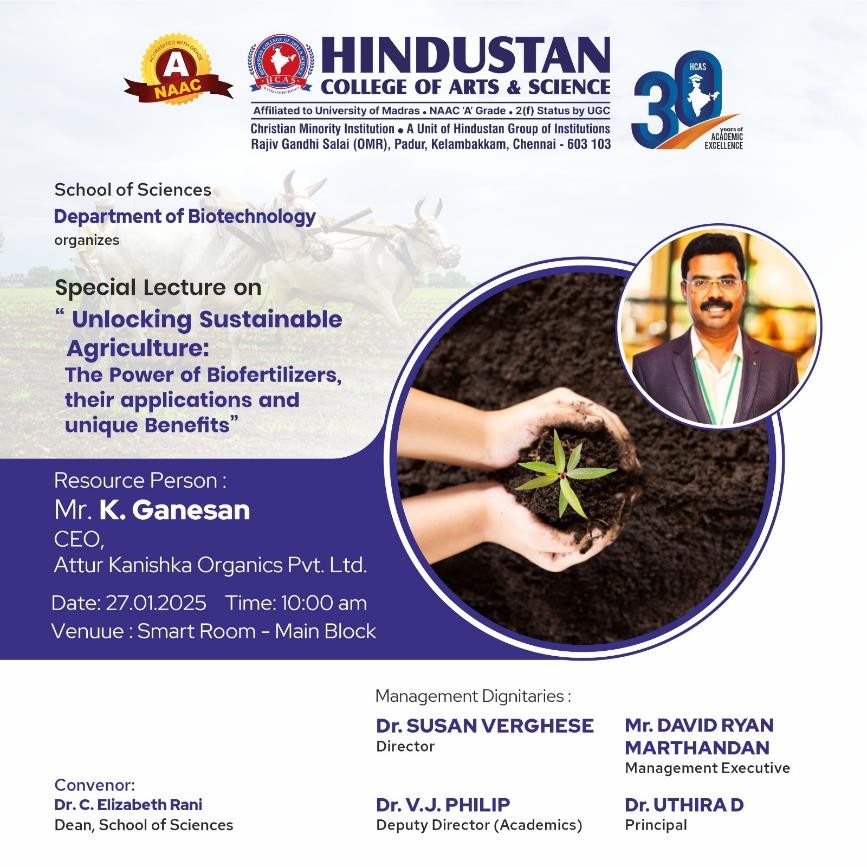 Special Lecture on Unlocking sustainable Agriculture