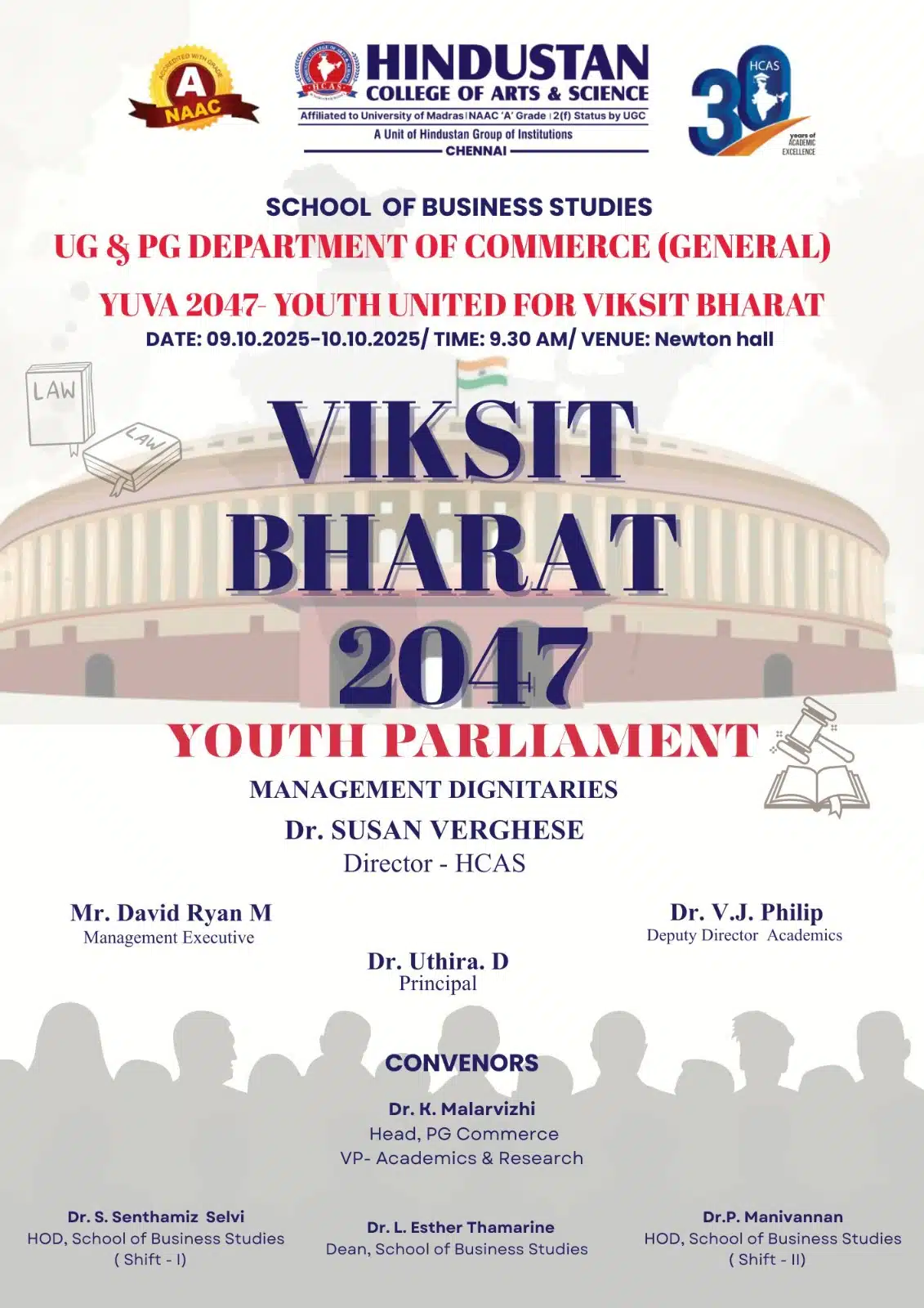 Youth United For Viksit Bharat 2047 Youth Parliament on 9th oct 2025