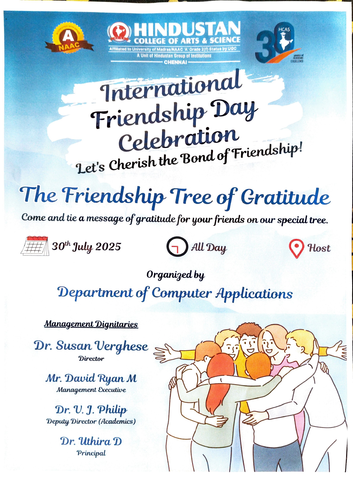 Friendship day Celebration On 30th July 2025