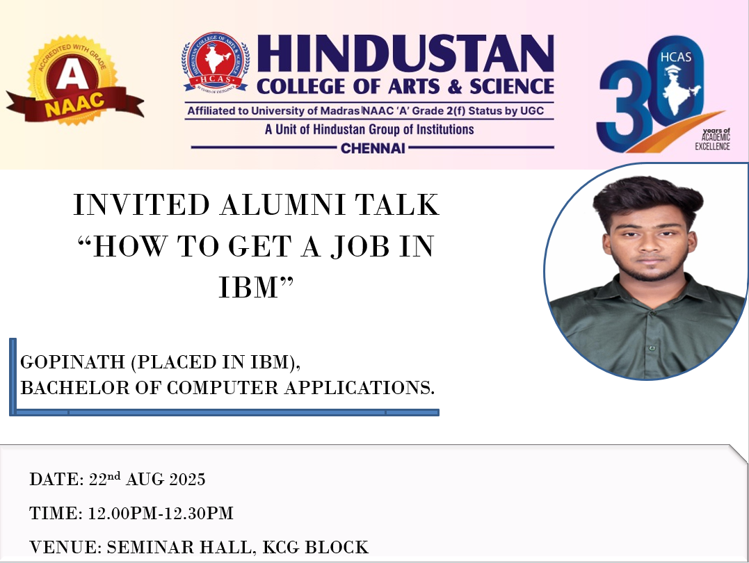 How To Get A Job In IBM(Alumni Interaction Talk) On 22 August 2025