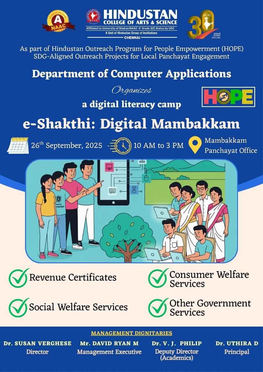 Digital  Literacy Camp (Hope) E- Shakthi Digital On 26th Sep 2025                     