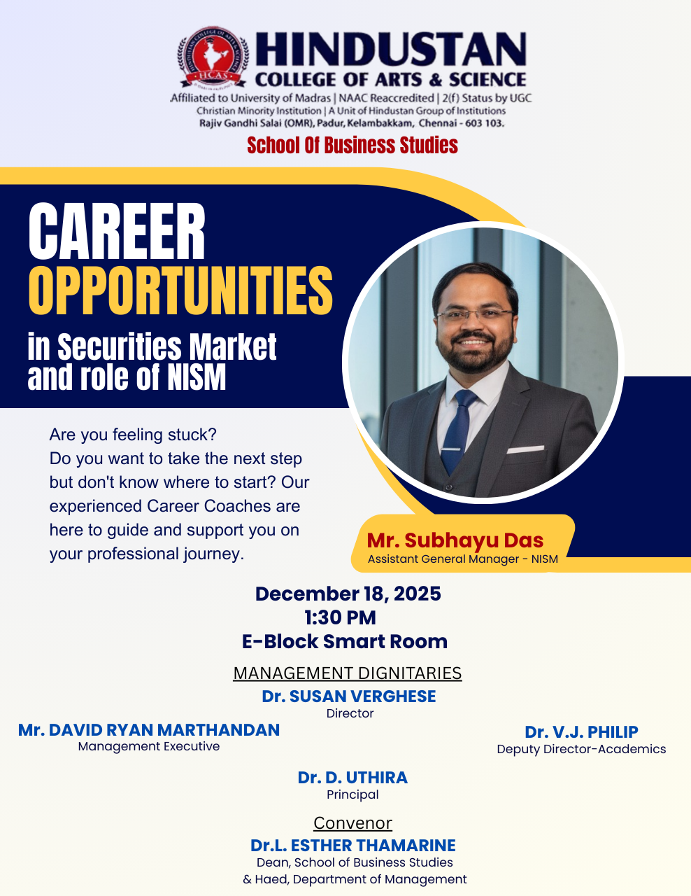 Career Opportunities In Securities Market And Role Of NISM On 18th December 2025
