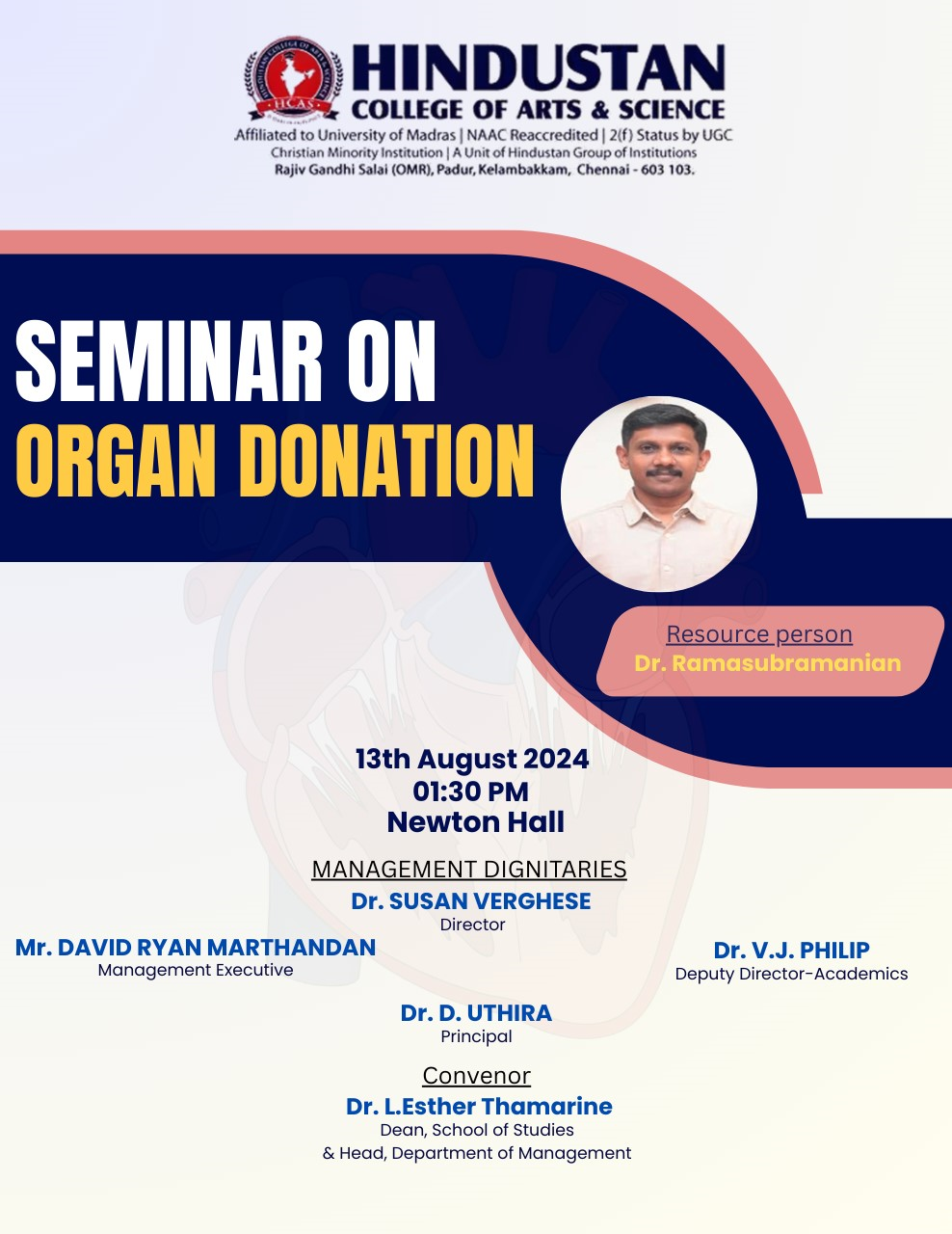 Seminar on Organ Donation On 13th August 2024
