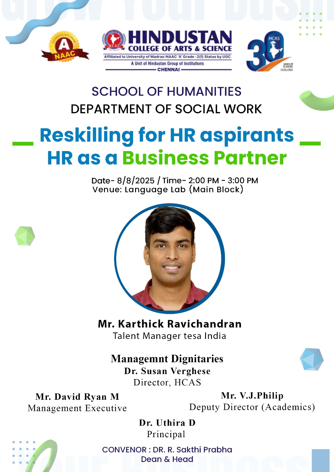 Reskilling For HR Aspirants HR As a Business Partner On 8th August 2025