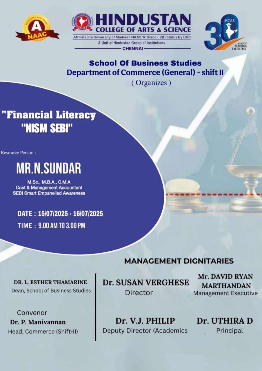 Financial Literacy "NISM SEBI" On 15th July 2025