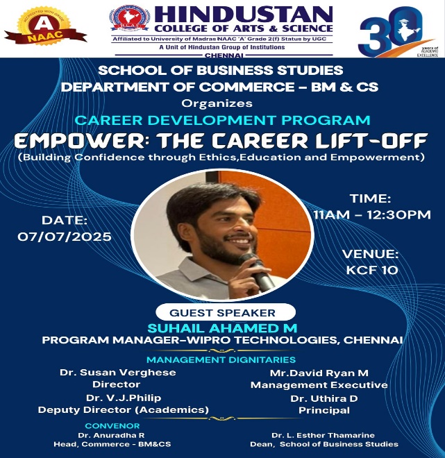 Empower: The Career Lift-Off” Building Confidence through Ethics, Education & Empowerment On 7th July 2025