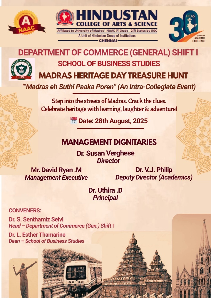 Madras Heritage Quest 2025 – “Madras eh Suthi Paake Poren” Brings History to Life On 28th August 2025