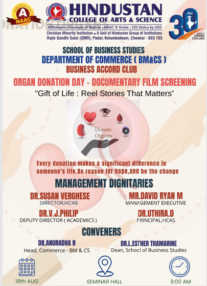 Organ Donation Day on 19th August 2025