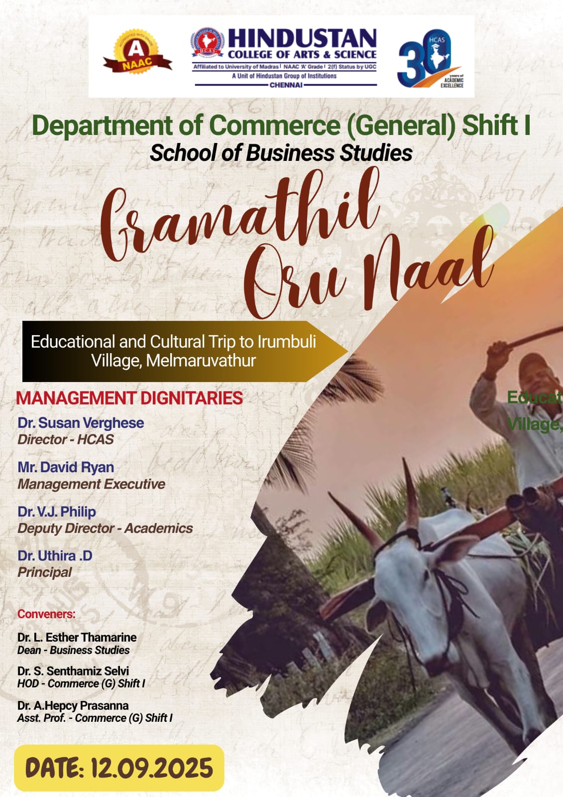 Gramathil Oru Naal: A Day in the Heart of Rural Tamil Nadu On 12th September 2025