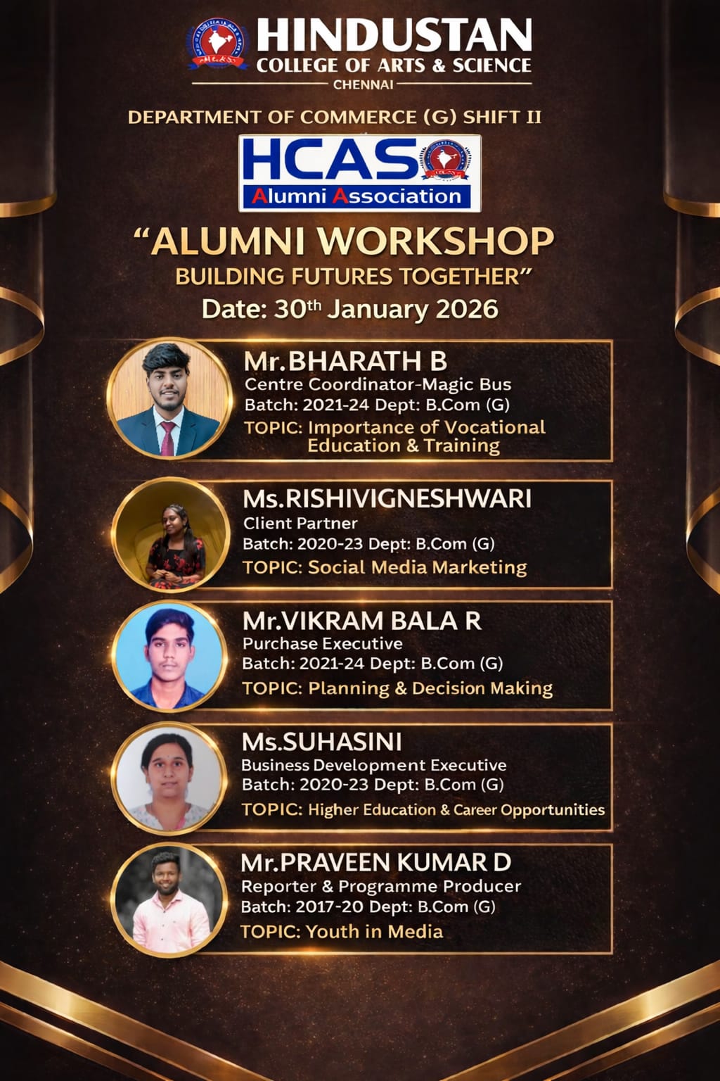 Alumni Workshop On 30th January 2026