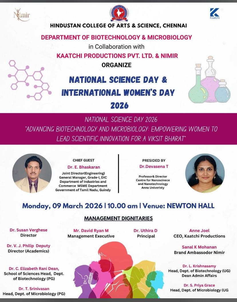 National Science Day and International Women's Day by School of Sciences On 9th March 2026